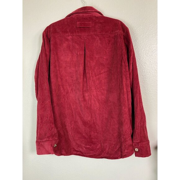 Deso Supply Co Valhalla Cord Shirt Jacket Button Up Men Size Medium Shacket Red - Picture 2 of 15